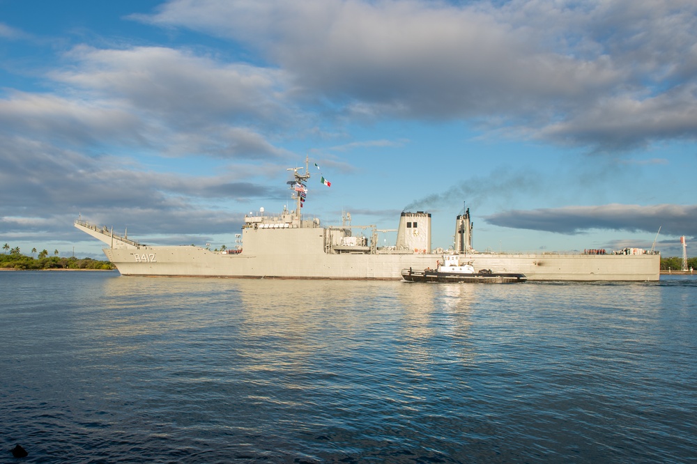 ARM Usumacinta departs Pearl Harbor for RIMPAC 2022