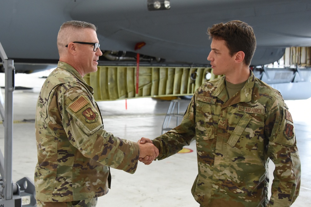 U.S. Air Force Chief Master Sgt. Mikael Sundin Visits 171st Air Refueling Wing