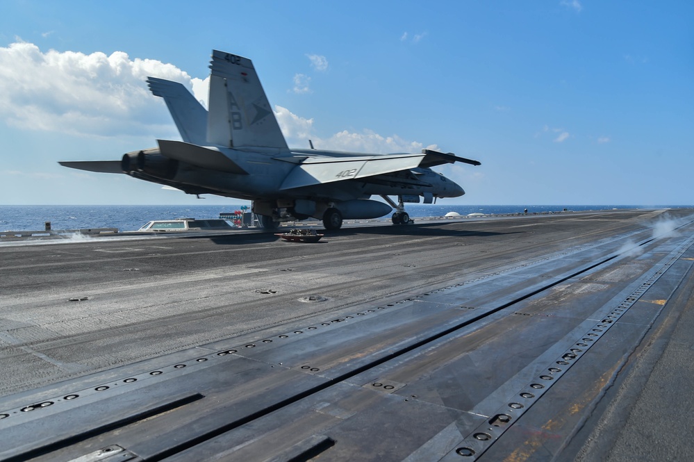 The Harry S. Truman Carrier Strike Group is on a scheduled deployment in the U.S. Naval Forces Europe area of operations, employed by U.S. Sixth Fleet to defend U.S., allied and partner interests.