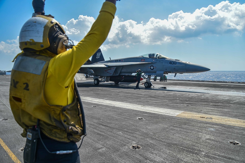 The Harry S. Truman Carrier Strike Group is on a scheduled deployment in the U.S. Naval Forces Europe area of operations, employed by U.S. Sixth Fleet to defend U.S., allied and partner interests.