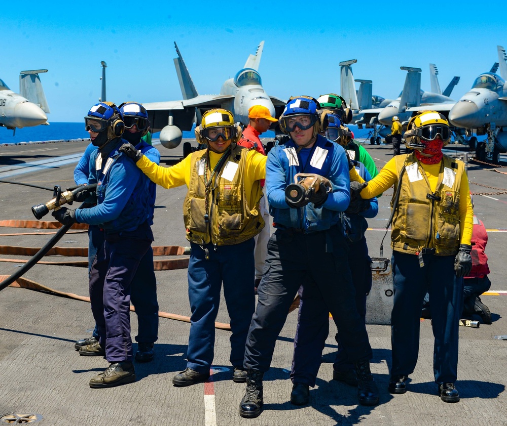 The Harry S. Truman Carrier Strike Group is on a scheduled deployment in the U.S. Naval Forces Europe area of operations, employed by U.S. Sixth Fleet to defend U.S., allied and partner interests.