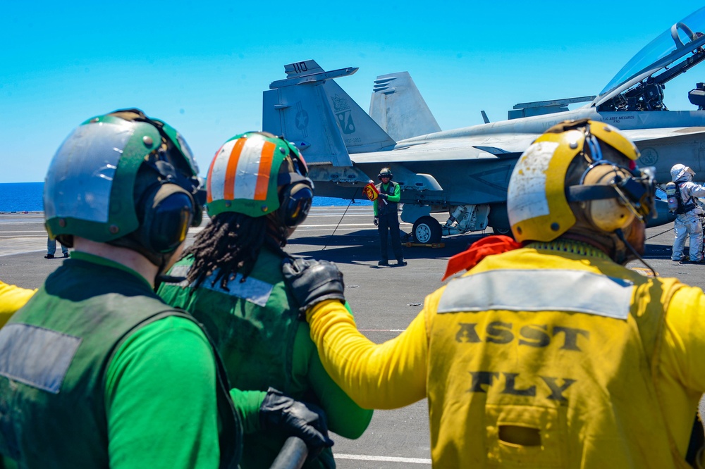 The Harry S. Truman Carrier Strike Group is on a scheduled deployment in the U.S. Naval Forces Europe area of operations, employed by U.S. Sixth Fleet to defend U.S., allied and partner interests.