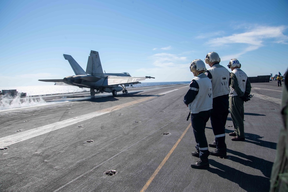 The Harry S. Truman Carrier Strike Group is on a scheduled deployment in the U.S. Naval Forces Europe area of operations, employed by U.S. Sixth Fleet to defend U.S., allied and partner interests.