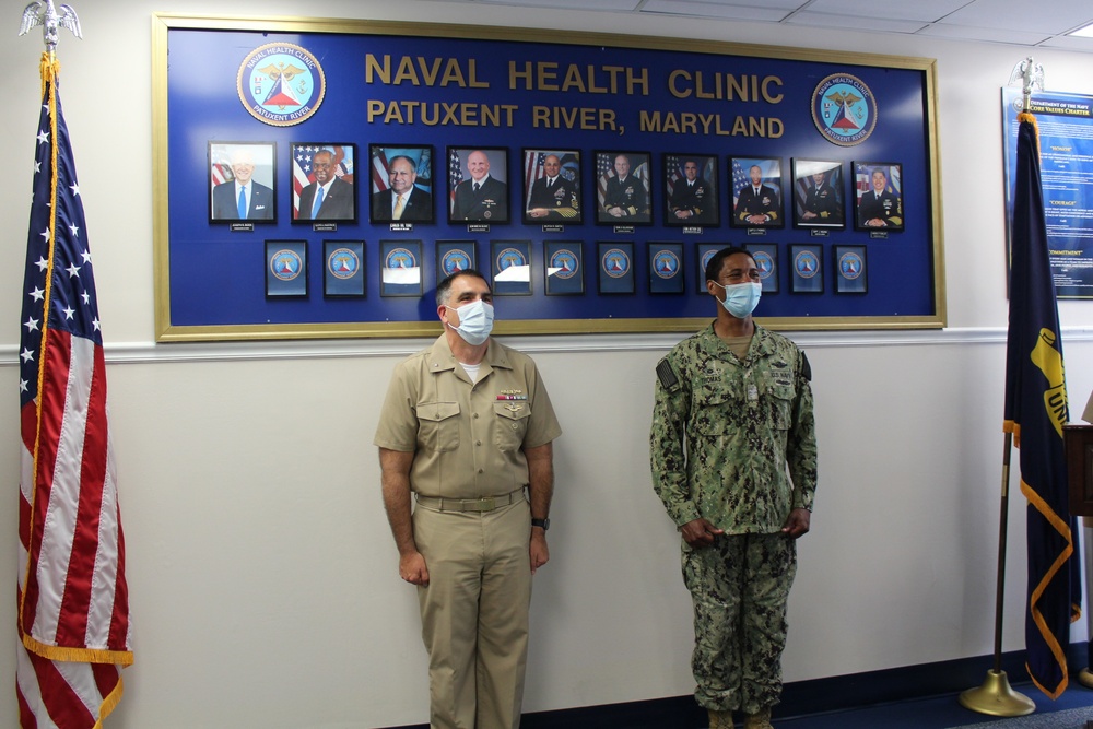 Rear Adm. Matthew Case visits Naval Health Clinic Patuxent River