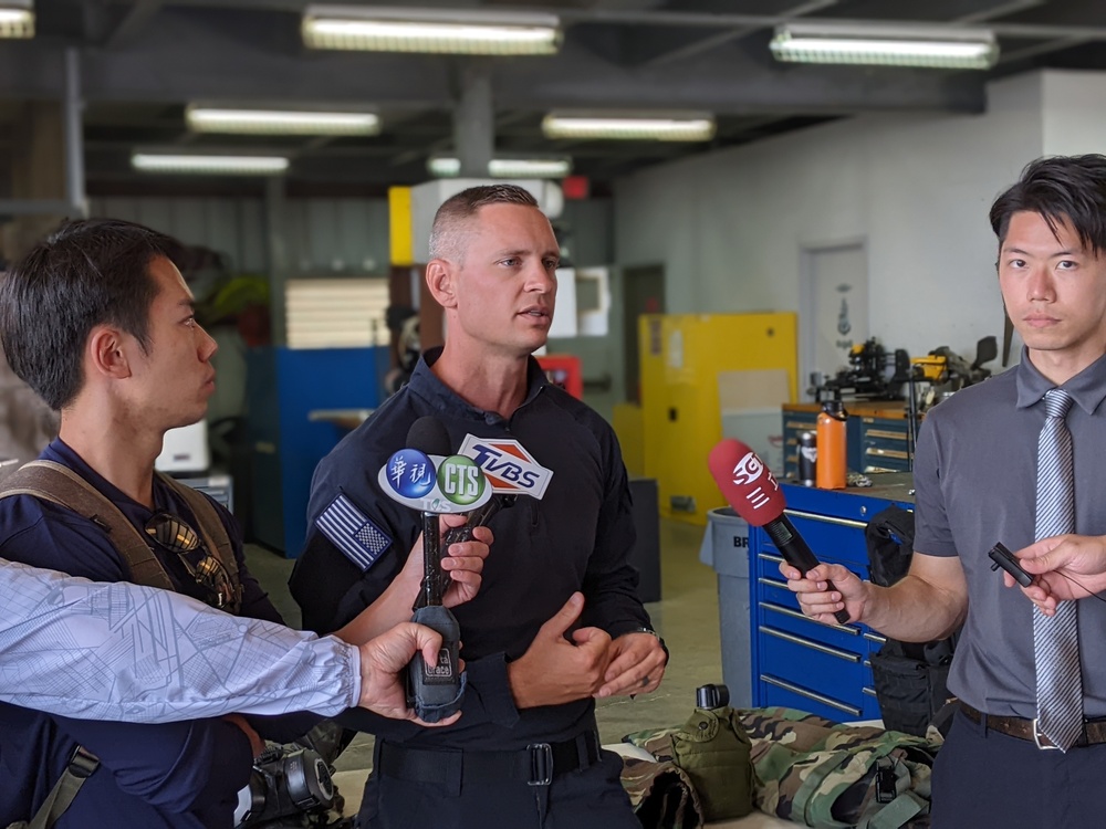 Coast Guard Maritime Safety and Security Team Honolulu Speaks to Media During RIMPAC 2022