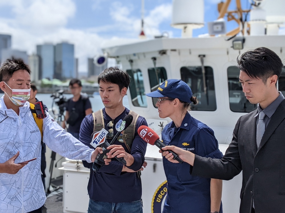 Coast Guard Cutter William Hart Speaks to Media during RIMPAC 2022