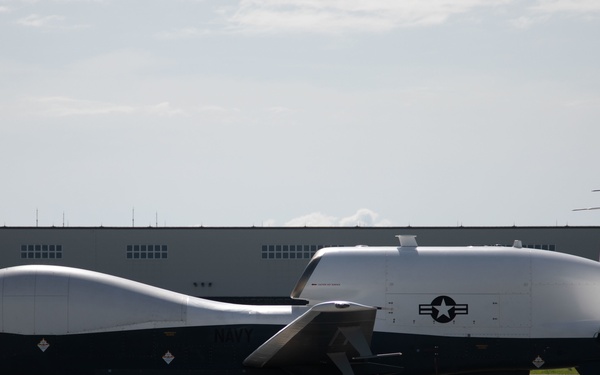 MQ-4C Lands at MCAS Iwakuni