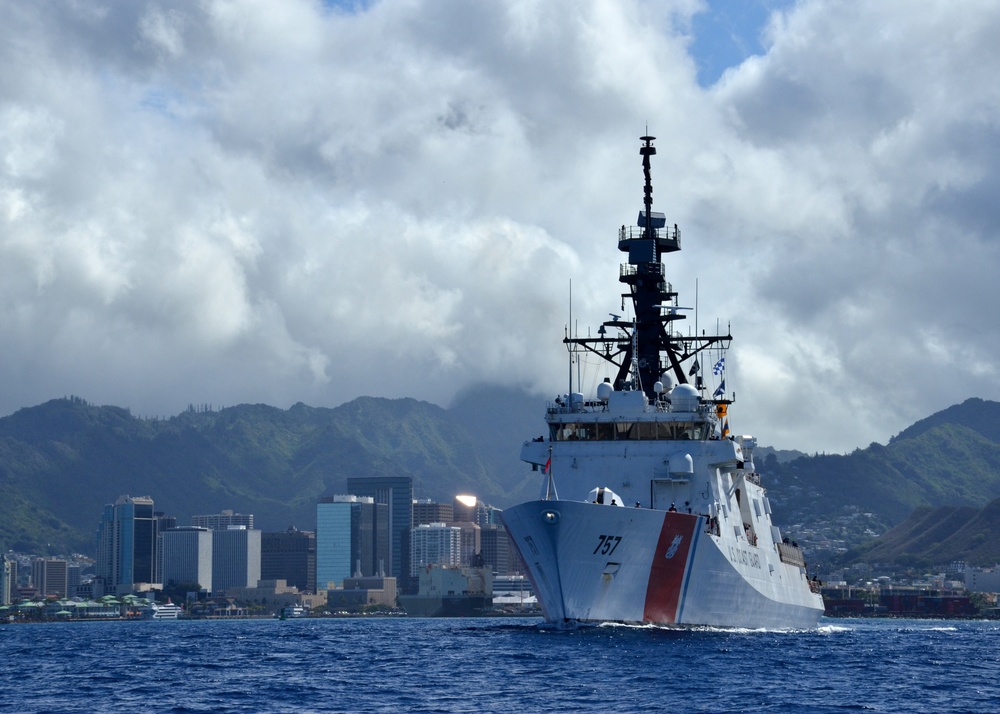 Coast Guard Cutter Midgett departs Honolulu for RIMPAC 2022