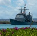 USS Mobile Bay Departs Pearl Harbor