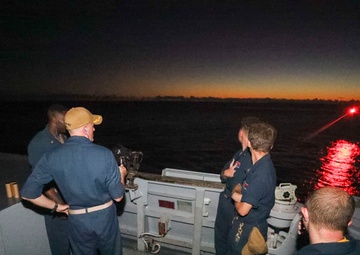 Cmdr. Seeger Fires Flare