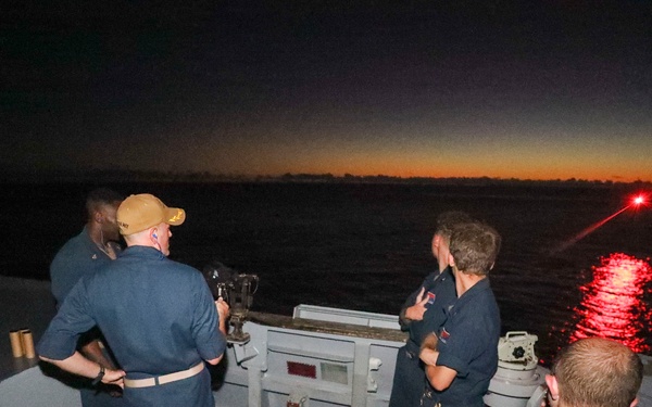 Cmdr. Seeger Fires Flare