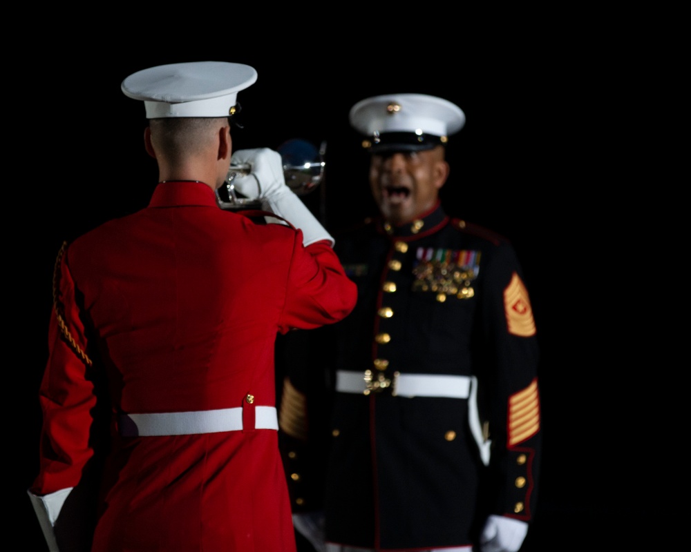 Another outstanding Friday Evening Parade by the Barracks Marines