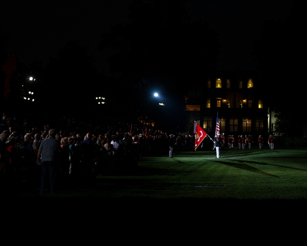 Another outstanding Friday Evening Parade by the Barracks Marines