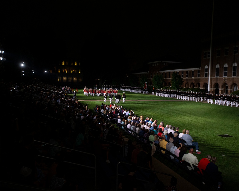 Another outstanding Friday Evening Parade by the Barracks Marines