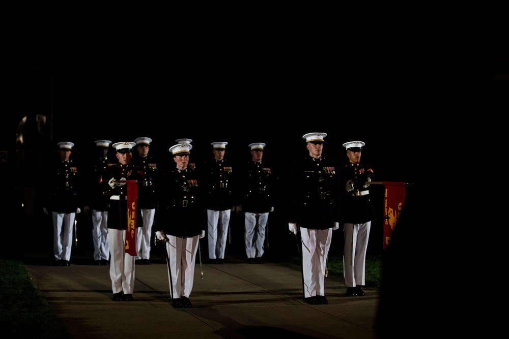 Another outstanding Friday Evening Parade by the Barracks Marines