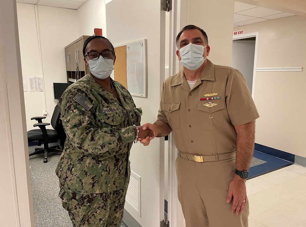 Rear Adm. Matthew Case visits Naval Health Clinic Patuxent River