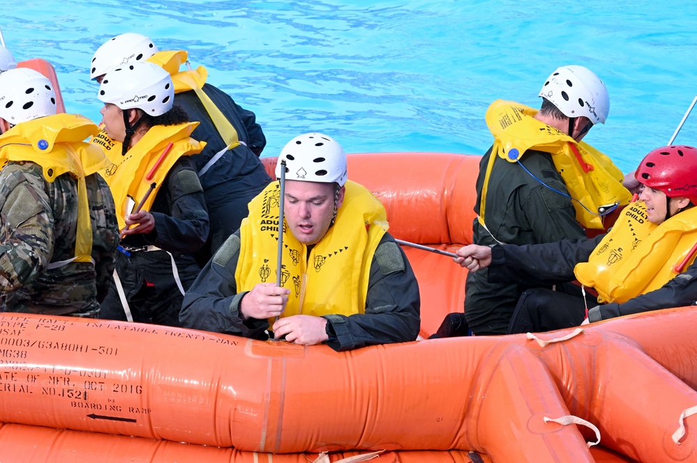 Just keep swimming; Reservists train on water survival