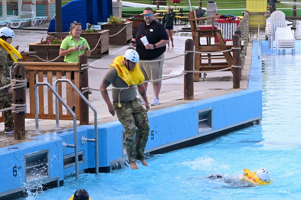 Just keep swimming; Reservists train on water survival