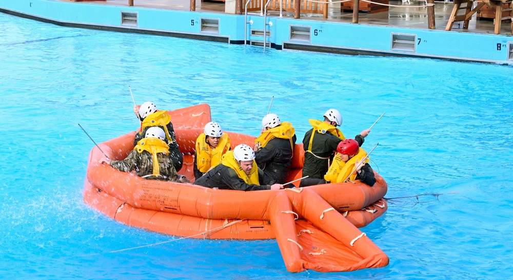 Just keep swimming; Reservists train on water survival