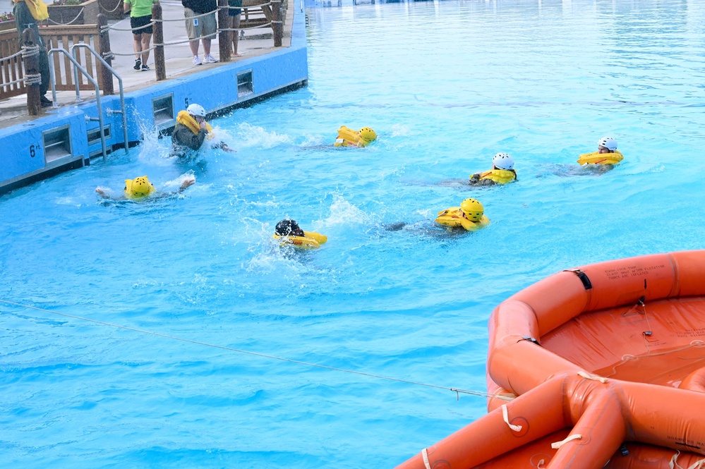 Just keep swimming; Reservists train on water survival