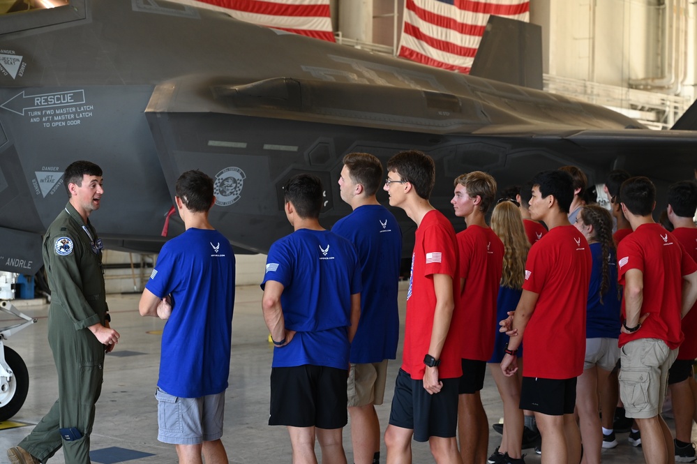 The Aim High Flight Academy visits the 33rd Fighter Wing