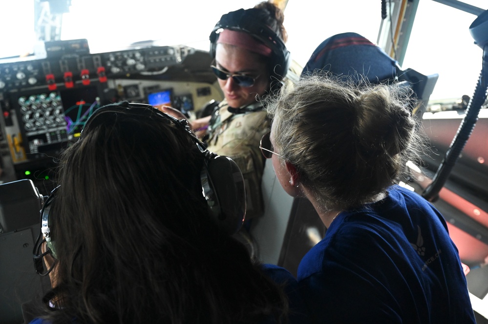 The Aim High Flight Academy visits the 33rd Fighter Wing