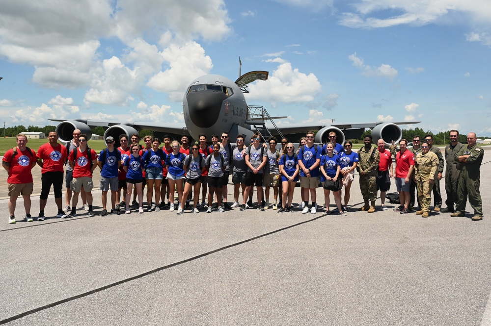 The Aim High Flight Academy visits the 33rd Fighter Wing