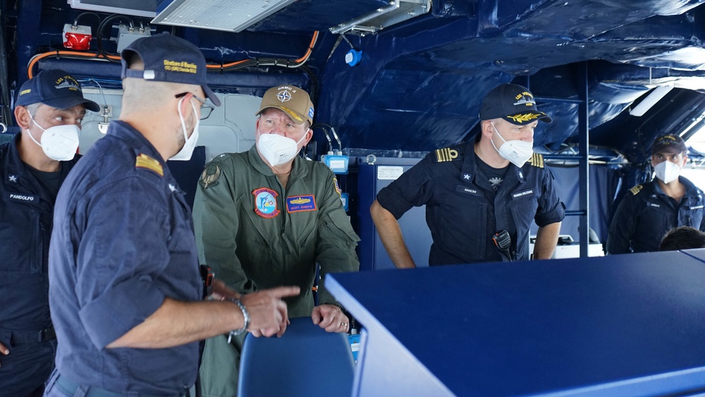 Commander, Standing NATO Maritime Group Two, meets with ships in task group
