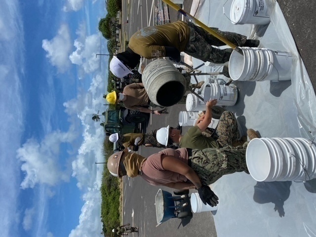 U.S. Seabees Construct Fence during RIMPAC 2022