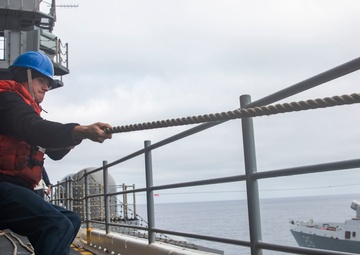 Makin Island Fueling at Sea