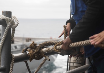 Makin Island Fueling at Sea