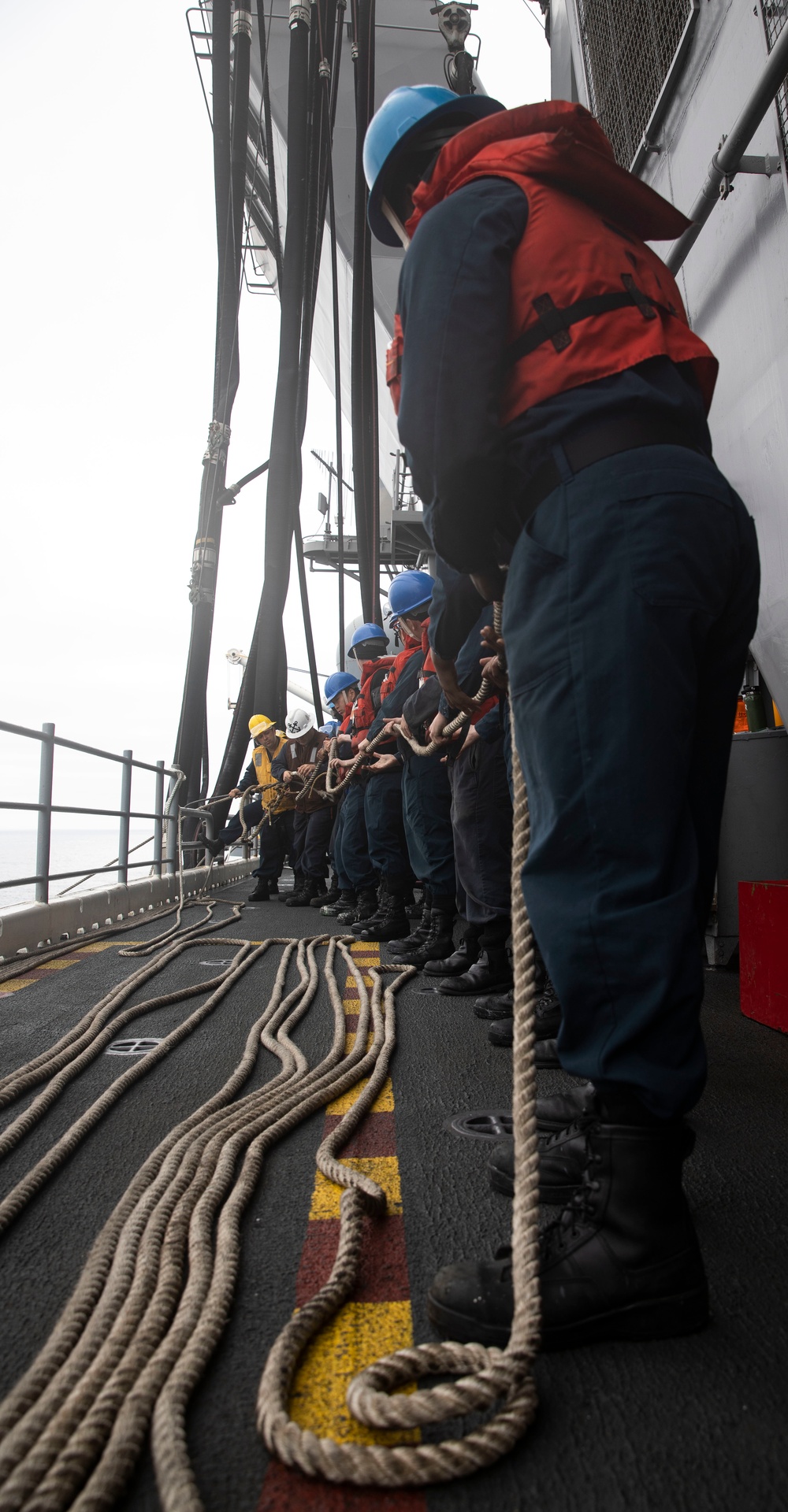 Makin Island Fueling at Sea