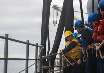 Makin Island Fueling at Sea