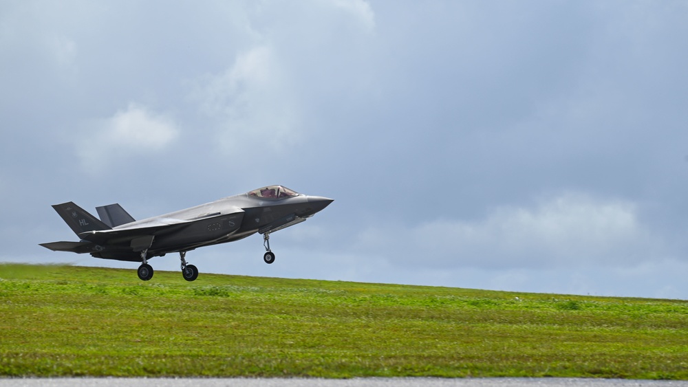 DVIDS Images Hill AFB F35s depart from Guam for multilateral