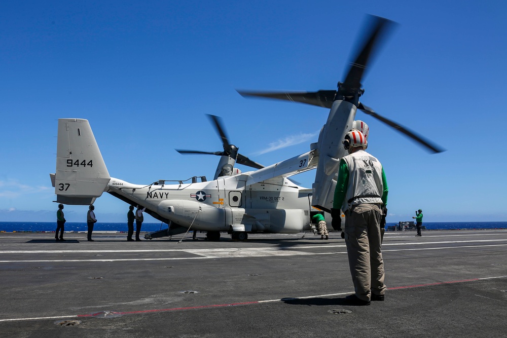 Abraham Lincoln welcomes leaders from the Republic of Korea, Peruvian Navy, and Royal Air Force during RIMPAC 2022