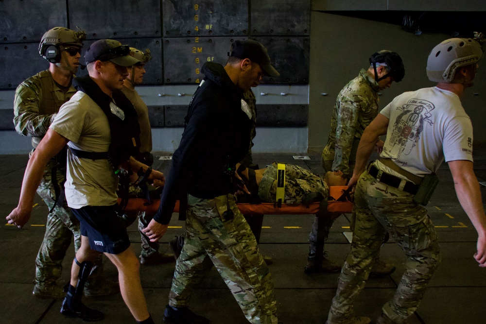 Small Boat Operations aboard USS Portland (LPD 27) During RIMPAC 2022 in Southern California