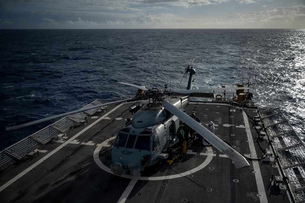 USCGC Midgett and U.S. Navy Conduct Flight Operations