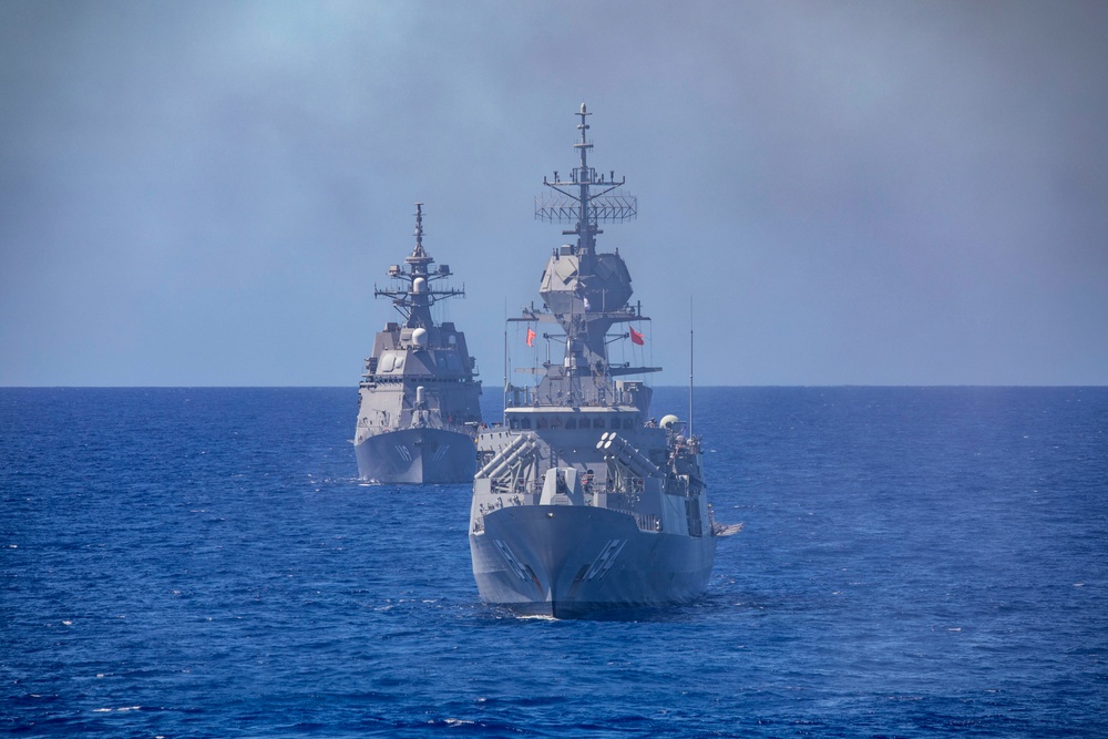 USS Dewey (DDG 105) Conducts Gunnery Exercise with Royal Australian Navy and Japanese Maritime Self-Defense Force