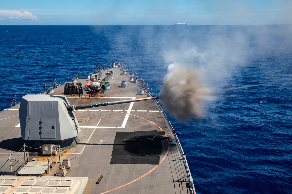 USS Dewey (DDG 105) Conducts Gunnery Exercise with Royal Australian Navy and Japanese Maritime Self-Defense Force