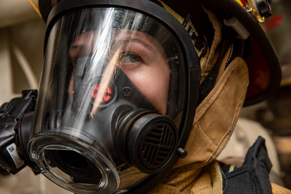 Sailors Conduct Damage Control Drill Aboard USS Dewey (DDG 105)