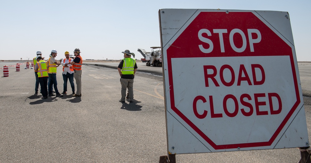 Camp Buehring taxiway milling