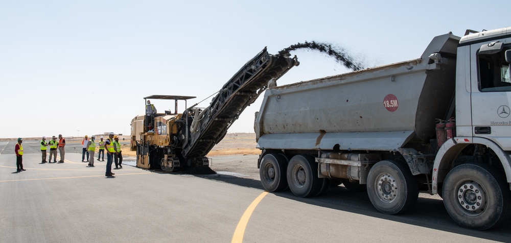 Camp Buehring taxiway milling