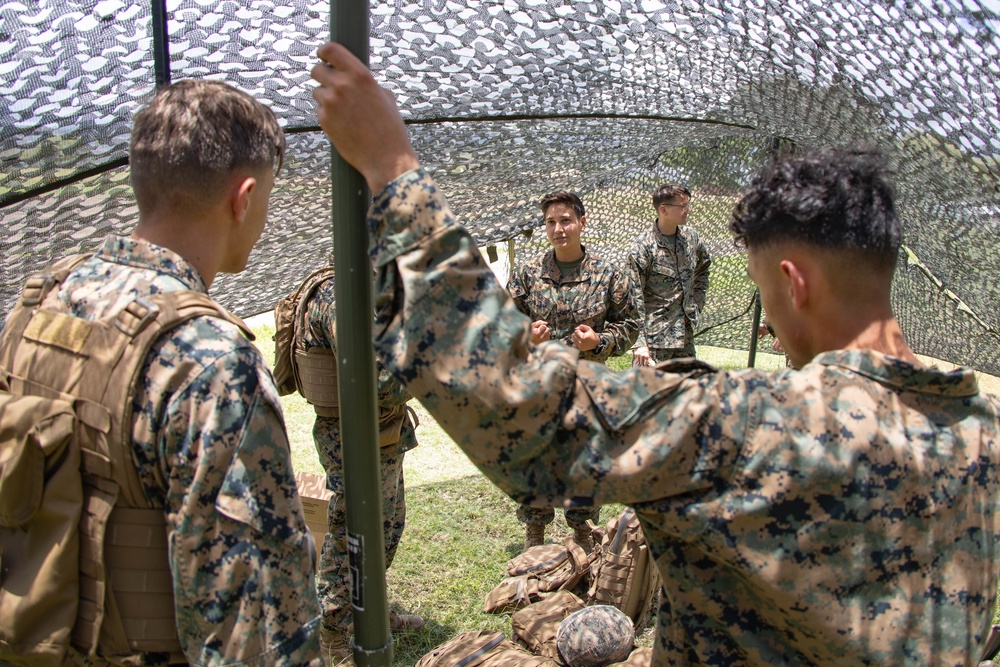 ATC Company M sets up Ford Island HLZ during RIMPAC 2022
