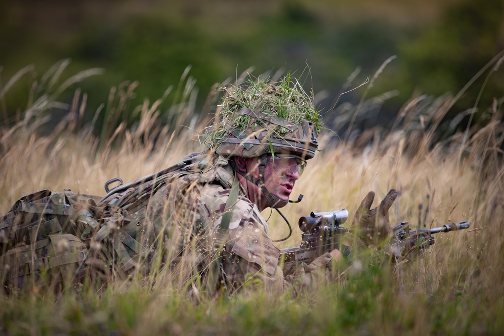 Royal Military Academy Sandhurst Officer Cadets train at Grafenwoehr Training Area