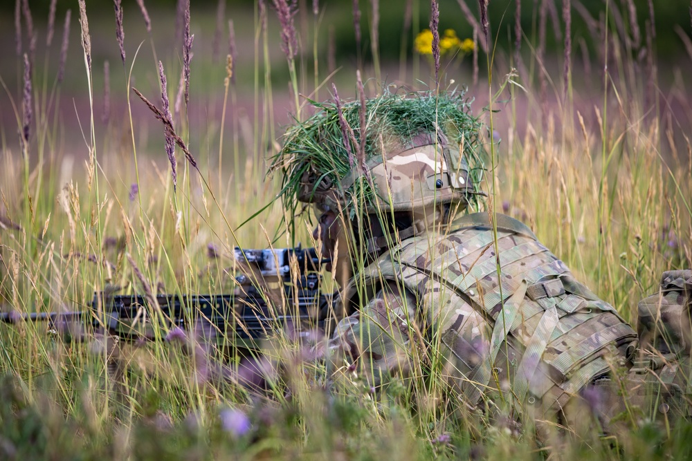 Royal Military Academy Sandhurst Officer Cadets train at Grafenwoehr Training Area