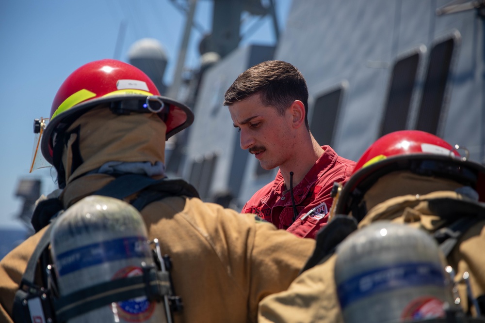 The USS Bainbridge is on a scheduled deployment in the U.S. Naval Forces Europe area of operations, employed by U.S. Sixth Fleet to defend U.S., Allied and Partner interests.