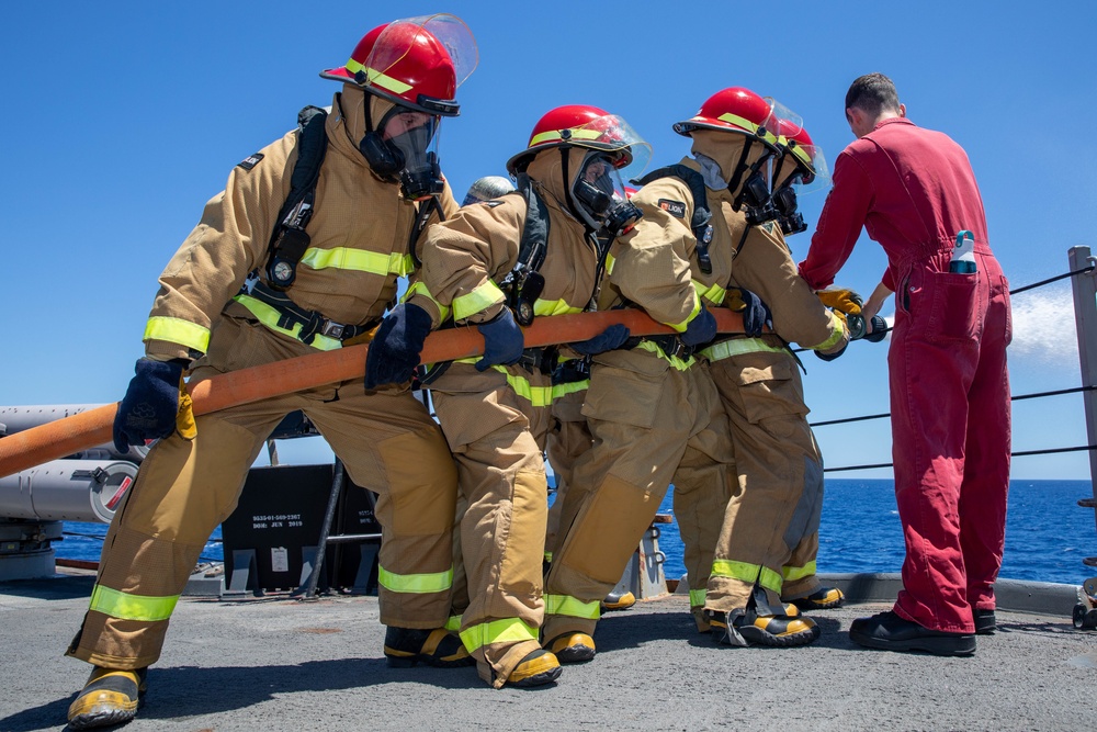 The USS Bainbridge is on a scheduled deployment in the U.S. Naval Forces Europe area of operations, employed by U.S. Sixth Fleet to defend U.S., Allied and Partner interests.