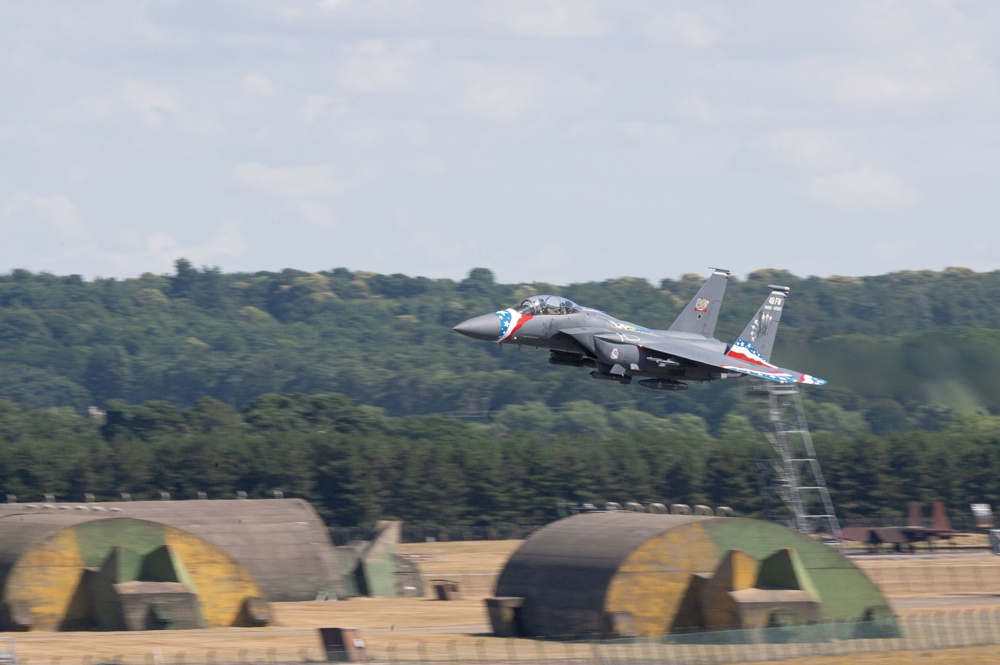 The Liberty Wing’s heritage jet takes flight