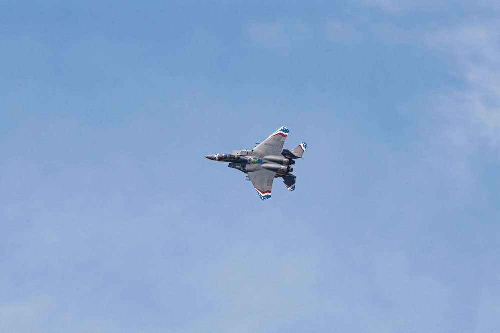 The Liberty Wing’s heritage jet takes flight