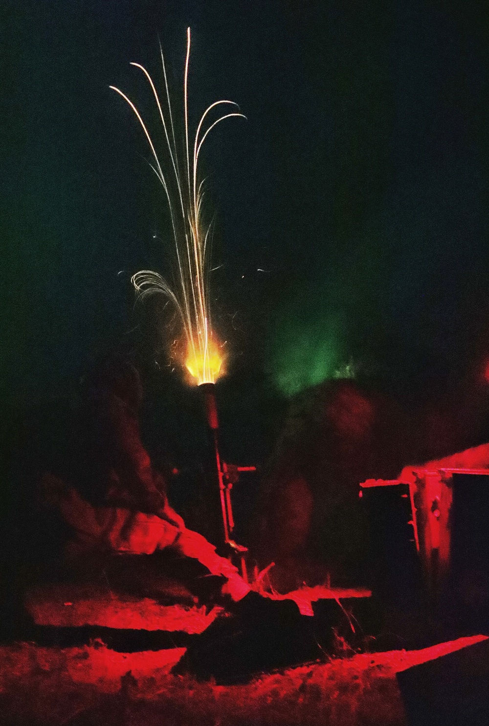 69th Infantry Soldiers conduct night fire at Fort Drum